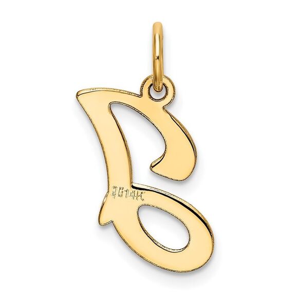 14k Yellow Gold, Sophia Collection, Small Script Initial J Pendant - Picture 3 of 5